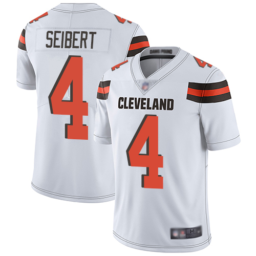 Cleveland Browns Austin Seibert Men White Limited Jersey #4 NFL Football Road Vapor Untouchable